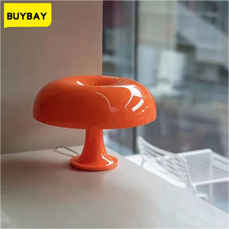 Italy Designer LED Mushroom Table Lamp for Hotel Bedroom Bedside Living Room Decoration Light Modern Minimalist Desk Lamps